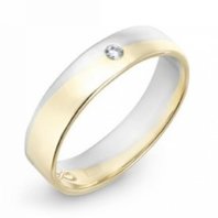 Обручальное кольцо R01-WED-00021-М12268 комбинированное, гладкое