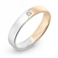 Обручальное кольцо R01-WED-00016-М12271 комбинированное, гладкое