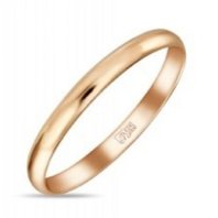 Обручальное кольцо R01-R-040-200-М12273 из красного золота, гладкое