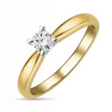 Помолвочное кольцо R01-SOL35-025-G2-М12262 - Ювелирный бренд Московский ювелирный завод