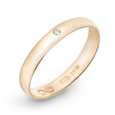 Обручальное кольцо R01-WED-00026-М12266 - Ювелирный бренд Московский ювелирный завод