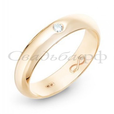 Обручальное кольцо R01-WED-00015-М12409 - Ювелирный бренд Московский ювелирный завод